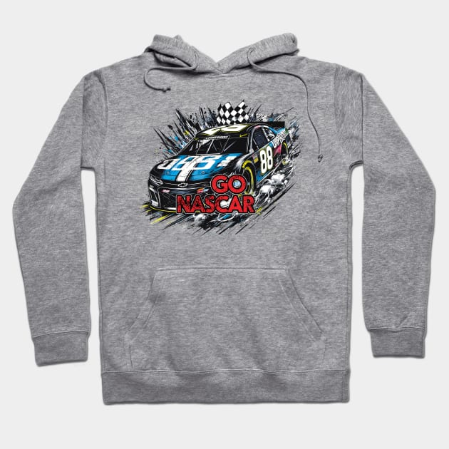 Go Nascar Hoodie by Cutetopia